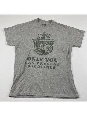 Smokey Bear Only You Can Prevent Wildfires T-Shirt M Forest Service Graphic Tee